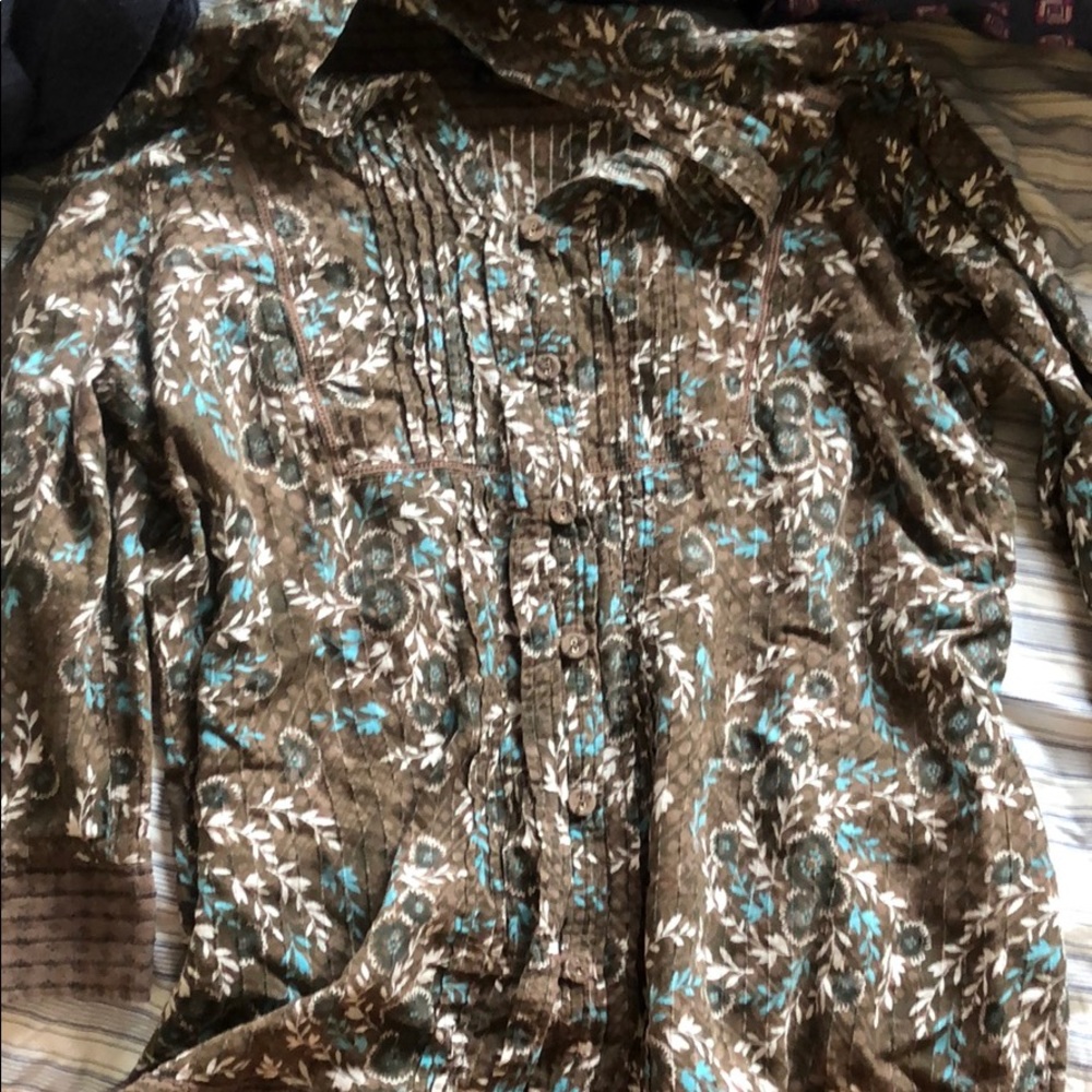 Brown floral top